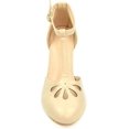 thumbnail image 4 of Chase & Chloe Kimmy-36 Nude Pu Comfort Cut Out Ankle Strap Kitten Heel Pumps (Nude Pu Comfort, 7), 4 of 4