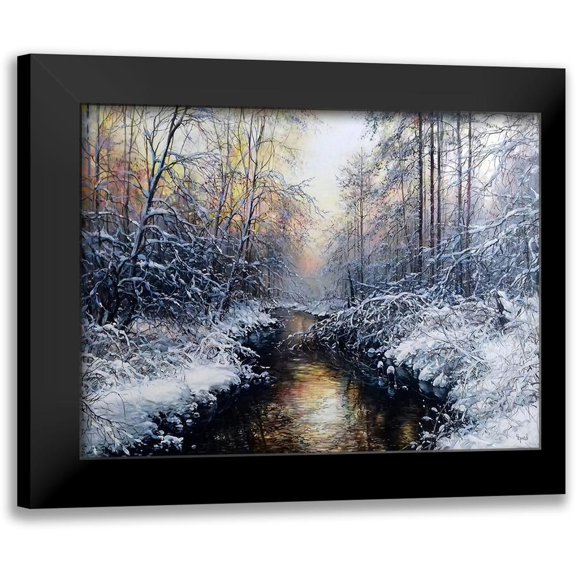 Cernov, Ivan 14x12 Black Modern Framed Museum Art Print Titled - Golden February