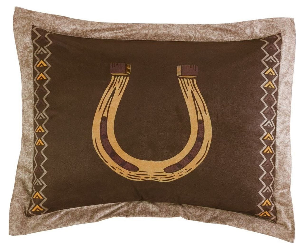 Chezmoi Collection Sedona 7-Piece Southwestern Wild Horses Microsuede Comforter Set, Queen, Russet Brown