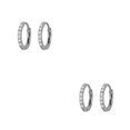 thumbnail image 3 of Sonducket Pendientes de aro de 2 uds., colgante de abalorio de plata dorada, joyería de boda para mujeres y niñas, regalo a la moda Type4 NO4, 3 of 6