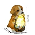NGHnuifg A Resin Dog Solar Garden Statue Decorated With Garden Crafts