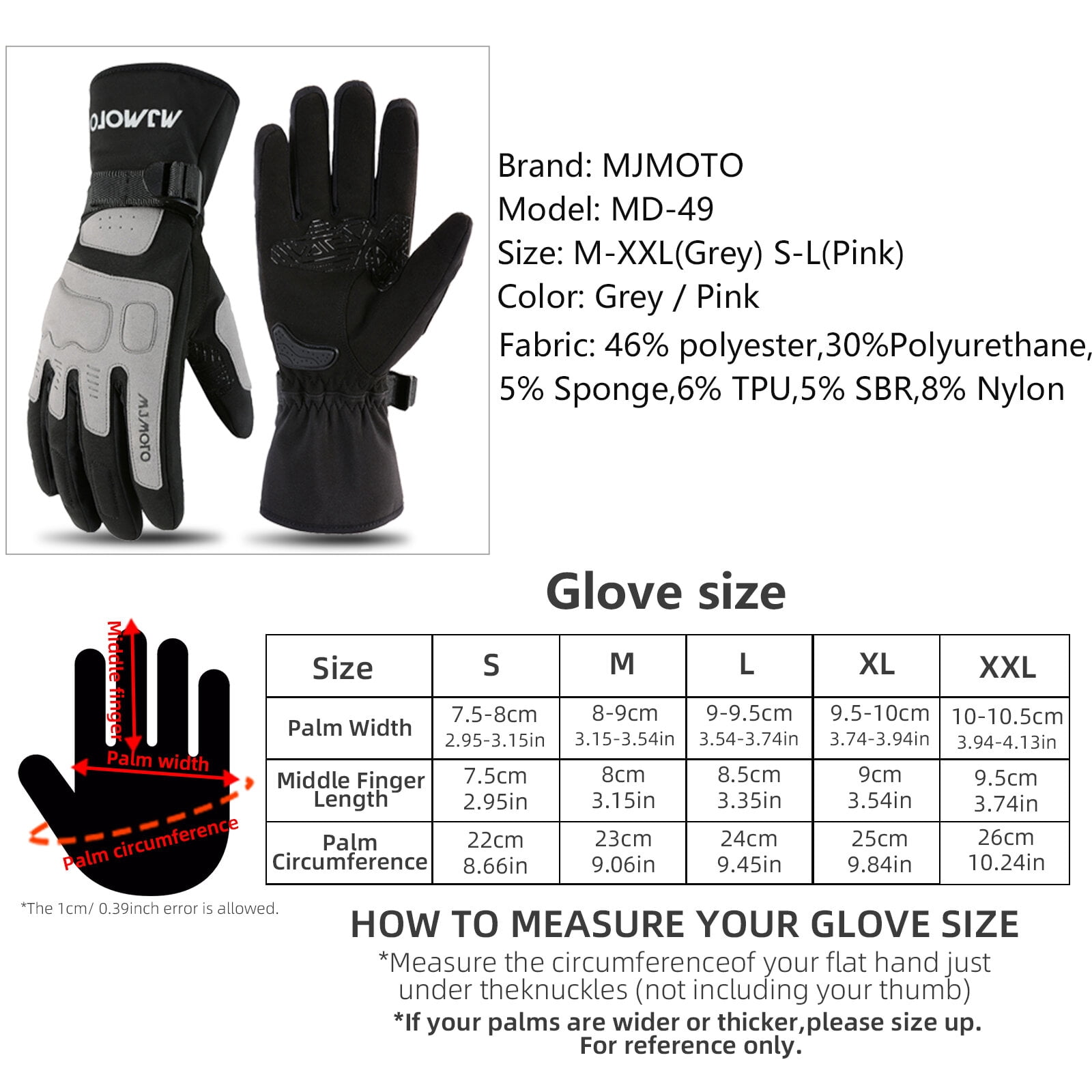 Autumn Winter Motorcycle Gloves For Men Women Windproof Keep Warm Motorbike Racing Gloves Touch Screen Moto Motocross Gloves CE Label