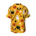 thumbnail image 2 of KLL Happy Halloween 3 Print Men's Shirt Short Sleeve Button Down Summer Cuba Beach Shirts- XX-Large, 2 of 7