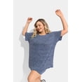 thumbnail image 4 of CASSIE LIZ Plus Size Short Sets 4X Womens Blue 2 Piece Outfits Oversized Tshirts Matching Biker Short Summer Clothing 4XL 24W 26W, 4 of 9