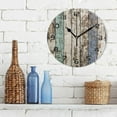 thumbnail image 3 of Dreamtimes Vintage Wood Grain Wall Clock, 10 Inch Silent Non Ticking Round Clock Oil Painting Clock Easy to Read Clock for Living Room Bedroom Bathroom Home Decor, 3 of 7