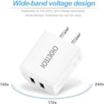 thumbnail image 3 of Cargador AC CHOETECH 2 x USB-A 2Amp Universal (SIN CABLE) Blanco Choetech 2 x USB-A 2Amp, 3 of 7