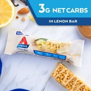 Atkins Lemon Flavored Snack Bar, High Protein Bar, Low Sugar and Low Carb, Keto Friendly Snack, High in Fiber, Gluten Free, Made with Real Almond Butter, 5 Count