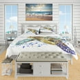 thumbnail image 3 of DESIGN ART Designart 'Blue Sea Turtle Illustration' Nautical & Coastal Bedding Set - Duvet Cover & Shams, 3 of 5