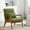Green, variant on BISHE Mid Century Modern Accent Chair, Solid Wood Frame Lounge Armchair with PU Leather Upholstery & Included Pillow, Comfortable Reading Chair for Living Room, Bedroom or Office, Velvet, Beige