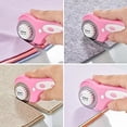 thumbnail image 4 of 45mm Rotary Cutter with 5pcs Extra Blades,Ergonomic Handle Rolling Cutter with Safety Lock for Fabric,Leather,Crafting,Sewing,Quilting,Fabric Rotary Cutter Perfect for Left & Right Hand(Pink), 4 of 6