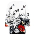 thumbnail image 5 of PuLe Women's Top Womens Tops Dressy Casual Fall Fashion Button Up V Neck Long Sleeve Shirts Loose Solid Basic Tees Shirt Blouses, 5 of 5