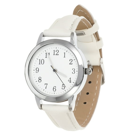 Reloj de cuarzo impermeable de moda para mujer, reloj de pulsera informal simple con correa de cuero PU