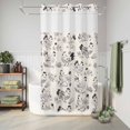 thumbnail image 6 of No Hook Shower Curtain, Vintage Rooster Farmhouse Shower Curtains for Bathroom with See Through Top Window, Grey Farm Animals Waterproof & Washable Bath Curtain Stand Up Stall 36"x72", 6 of 9