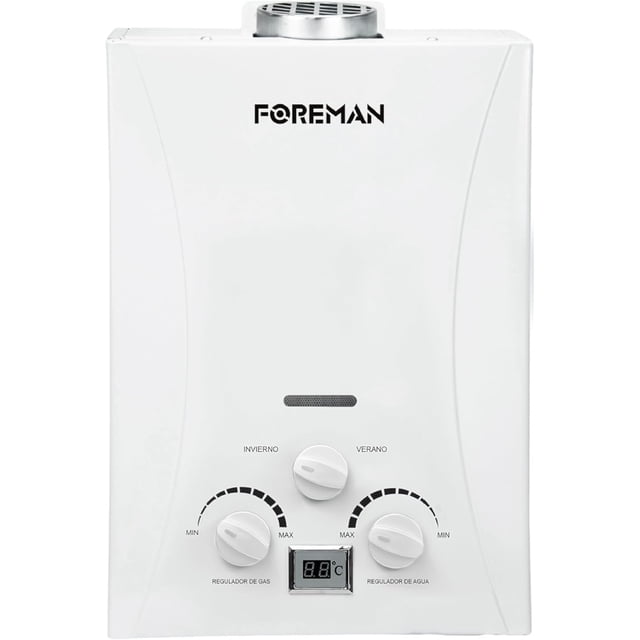 Calentador de Gas 6L Color Blanco de Alta Eficiencia