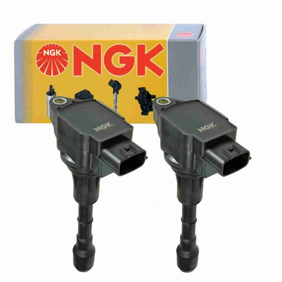 2 pc NGK 48748 Ignition Coils for 1415192 178-8503 22448-EY00A 921-2167 E1117 IC720 IGC0078 UF-617 UF617 Spark Plug Wire Boot Fits select: 2008-2013 INFINITI G37, 2014-2015 INFINITI Q50