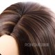 thumbnail image 3 of Peluca corta tipo bob para mujer, color degradado, cabello sintético resistente al calor con textura sedosa natural., 3 of 4