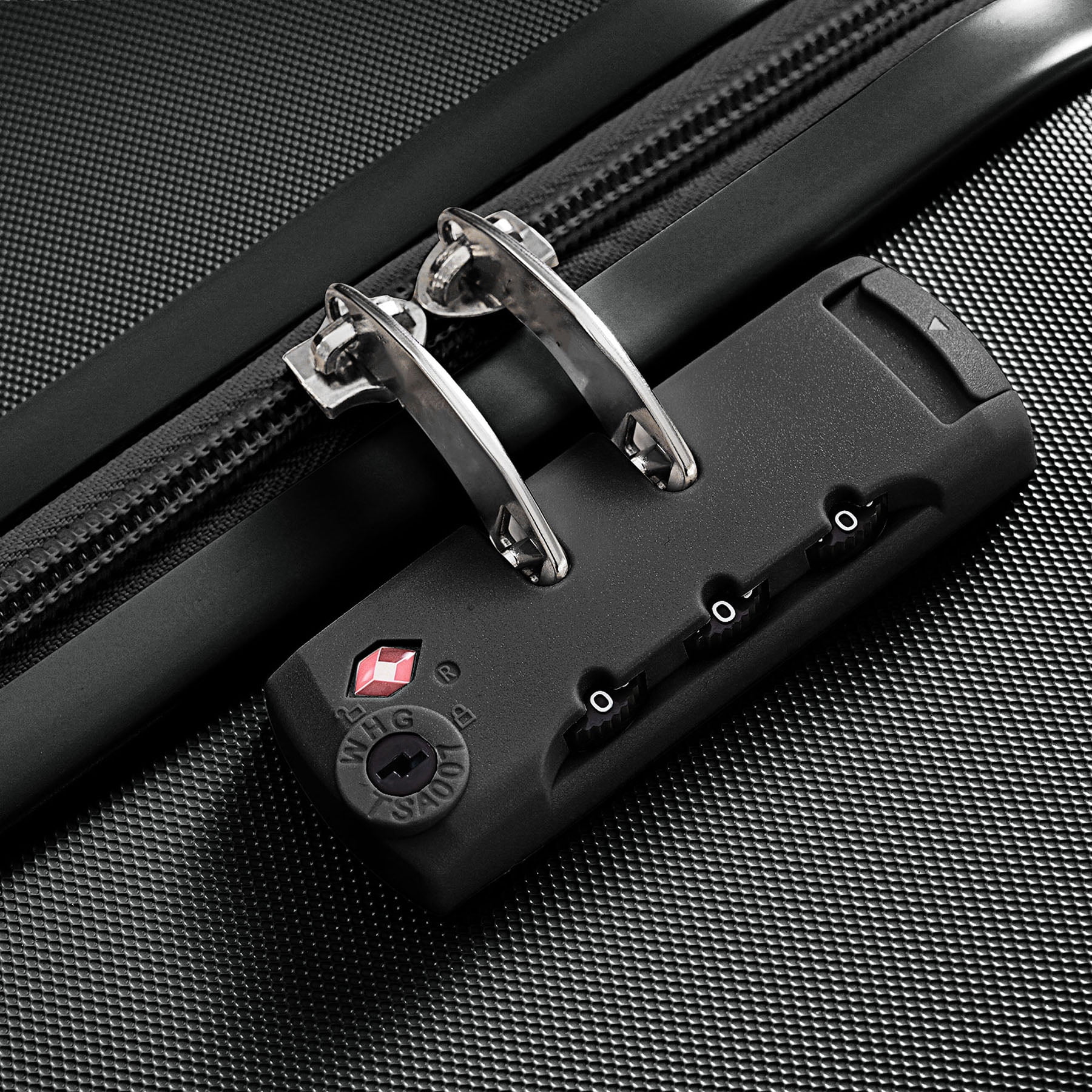 CQSXDA ABS Travel Luggage Set of 3 Airline Certified Carry-on Luggage with Cup Holder Durable ABS Hard Shell Luggage with Smooth Spinner Wheels , Black