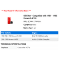 thumbnail image 2 of Oil Filter - Compatible with 1981 - 1985 Kenworth K100 1982 1983 1984, 2 of 2