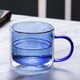 thumbnail image 5 of Vaso de cristal de doble asa de color, azul, 5 of 5