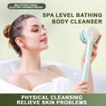 thumbnail image 3 of Electric Body Brush Back Scrubber for Shower, Waterproof Long Handle Body Scrubber with 6 Heads, Rechargeable Bath Brush & 3 Speeds, Yellow, 3 of 6