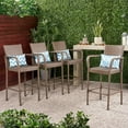 thumbnail image 3 of Christopher Knight Home Delfina Outdoor Wicker Barstool (Set of 4) by, 3 of 5