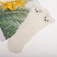 thumbnail image 2 of Unique Bargains 1 Pair Women's Cute Bears Pattern Sleep Cozy Socks White 93% Polyester 7% Spandex, 2 of 5