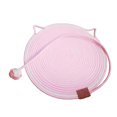thumbnail image 1 of Cotton Thread Cat Mat, Cartoon Hand Woven Cat Scratch Proof Cat Scratcher Pad with Ball Premium Cotton Thread Material Comfortable Sleeping Mat for Sleeping Resting, 1 of 8