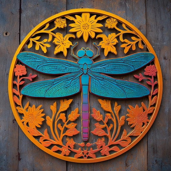 Dragonfly Metal Wall Art Sculpture Decorative Garden Wall Decor