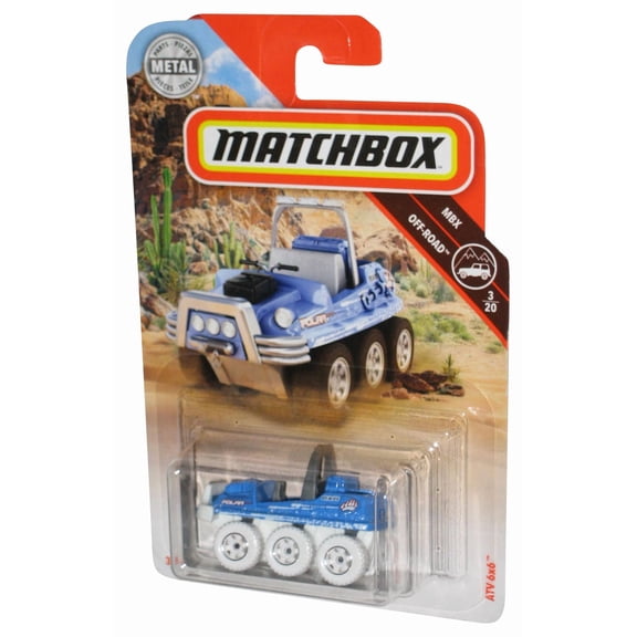 Matchbox MBX Off-Road (2018) Blue ATV 6x6 Toy Car 75/125