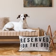 thumbnail image 4 of Creative Co-Op Cotton Lumbar Pillow with "Reserved For The Dog" Design, Natural and Black, 4 of 4