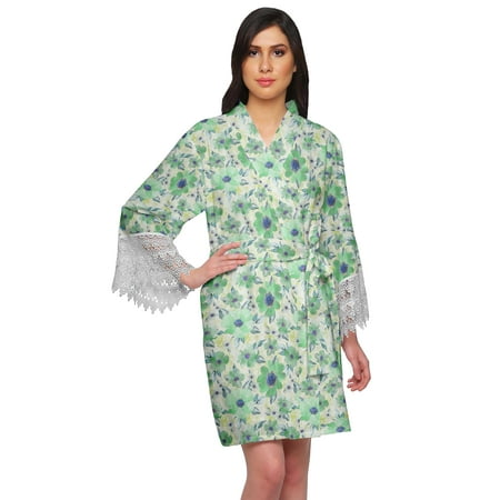 

Moomaya Bride Getting Ready Shirt Cotton Short Robes For Women Bath Robe Girls