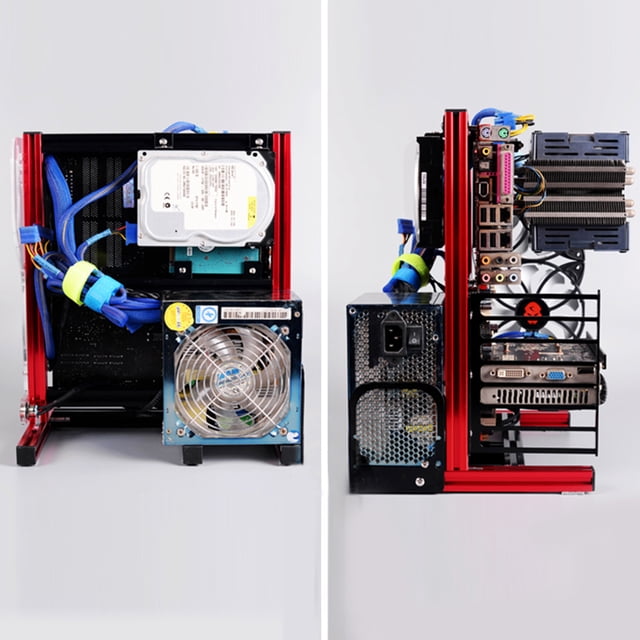 Chassis Rack Handle, Motherboard Case Open Aluminum Frame, ATX M ATX ITX Open Chassis Vertical Overclocking Test Platform Chassis Rack Handle