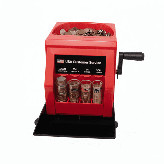 Nadex Coins MC-18X Precision Manual Hand-Crank Coin Sorter and Wrapper Machine