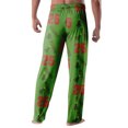 thumbnail image 4 of Adult Fashion Loose Christmas Print Casual Pants with Drawstring Elastic Waist, Comfortable Sleepwear and Loungewear Trousers for Home Use,Green,2XL, 4 of 4
