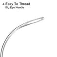 thumbnail image 4 of Uxcell 50Pcs Curved Needles 2" C Type Weaving Sewing Needles Wig Making Upholstery Big Eye for Carpet Leather Canvas, 4 of 5