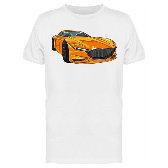Orange Fast Sport Car T-Shirt Men -Image by Shutterstock, Male x-Large