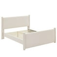 thumbnail image 5 of Platform Bed Frame, King, Ivory White, Velvet, Hotel Bedroom, Modern Contemporary, HB38149, 5 of 9