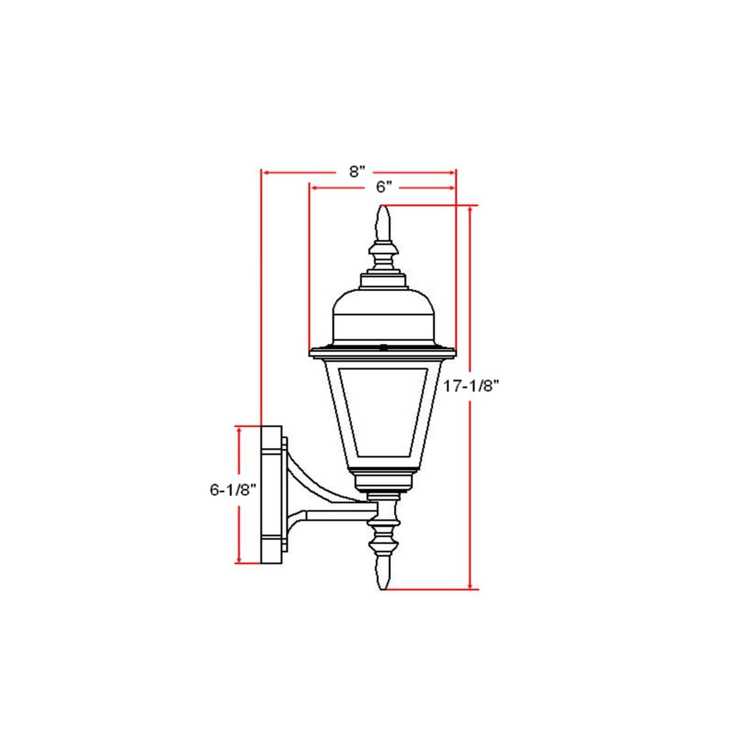 Maple Street 1-Light Outdoor Wall Light with Clear Glass, Wet Rated for Porch, Patio, and Garage – Design House, WM650756