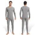 thumbnail image 2 of Thermal Underwear Set for Men Long Johns Men Base Layer Men Winter Hunting Gear Sport Top Bottom Gray 2Set (S - 3XL), 2 of 8