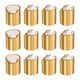 thumbnail image 1 of 12 piezas de tapas de disco de plástico aluminizado, tapas de presión duraderas 20/410 para botellas de squeeze, dorado y blanco, 1 of 6
