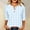 Light Blue, variant on Women's Gingham Plaid Tee 3/4 Sleeve Henley Partial Button Neck Soft Loose Fit Casual Check Pattern Daily Blouse Khaki L