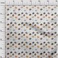 thumbnail image 3 of oneOone Cotton Silk White Fabric Floral & Puppies Dress Material Fabric Print Fabric By The Yard 42 Inch Wide, 3 of 5