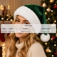 thumbnail image 3 of Anhility Sequin Santa Hat for Adults Christmas, Sparkly New Year Party Hat with Glitter, Holiday Headwear Costume Accessories Gifts for Family or Friends, 3 of 6