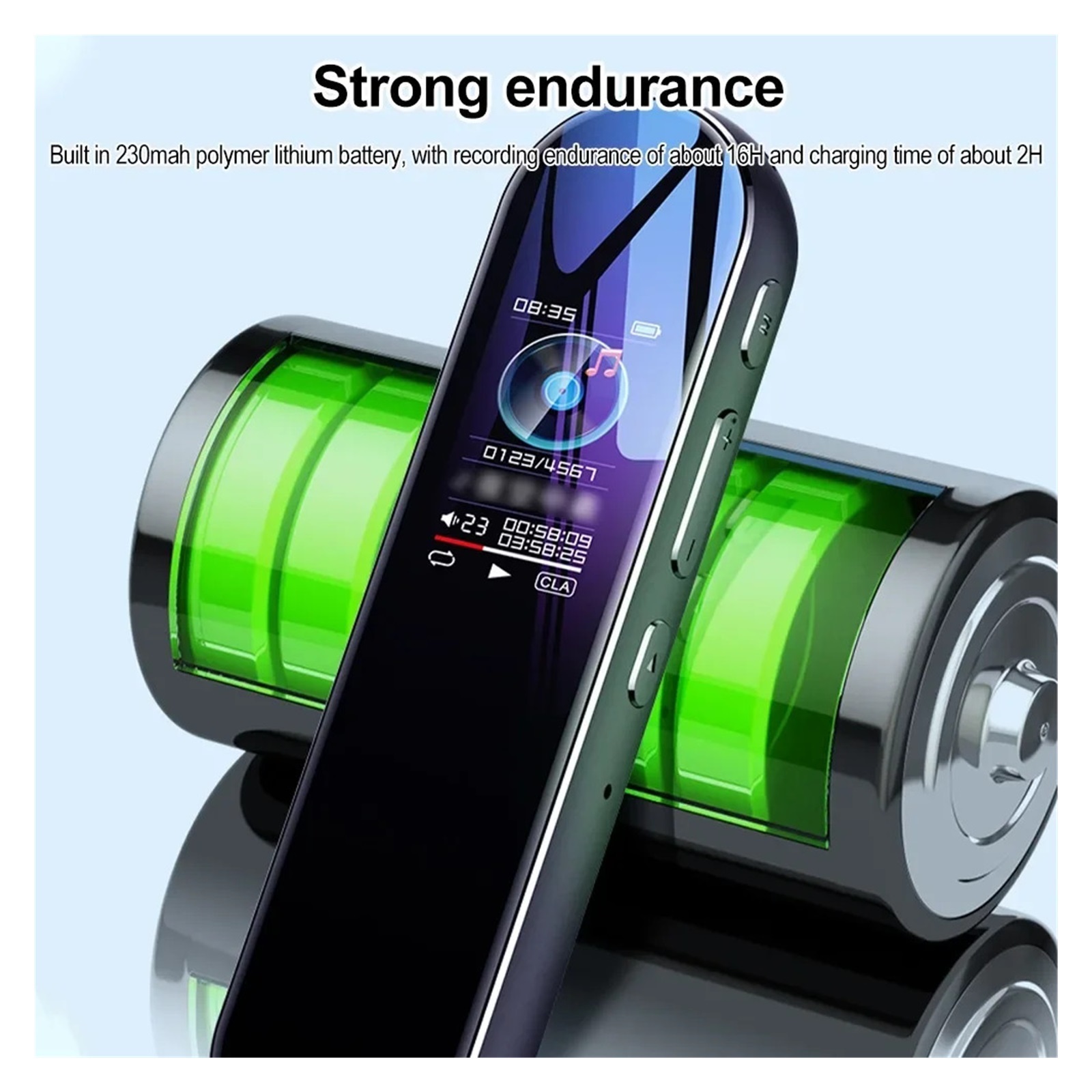 Multi-Function Voice Recorder Espia Stereo Sound Pickup Dynamic Noise Reduce Dictaphone ,Excellent Sound Quality