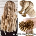 thumbnail image 4 of Benehair U Tip Hair Extensions 0.5g/s U-tip Nail Keratin 100% Real Russian Remy Human Hair Pre Bonded Fusion Glue Stick Tipped 100 Strands Highlight Hair Extensions Straight, 4 of 13