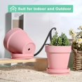 thumbnail image 4 of 6 Inch Peach Pink Terracotta & Clay Pots for Plant with Saucer - 4 Pack Medium Terra Cotta Planter with Drainage Hole, Flowerpot for Indoor Outdoor Plants, Crafts, Wedding Favor, 4 of 5