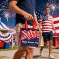 thumbnail image 1 of Bolsa de compras no tejida con película impermeable – Bolsas de regalo reutilizables para almacenamiento diario, eventos y regalos navideños., 1 of 6