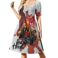 thumbnail image 1 of Capucha roja el uno con las armas Vestido sin mangas vestido de mujer vestido de noche de mujer, 1 of 6
