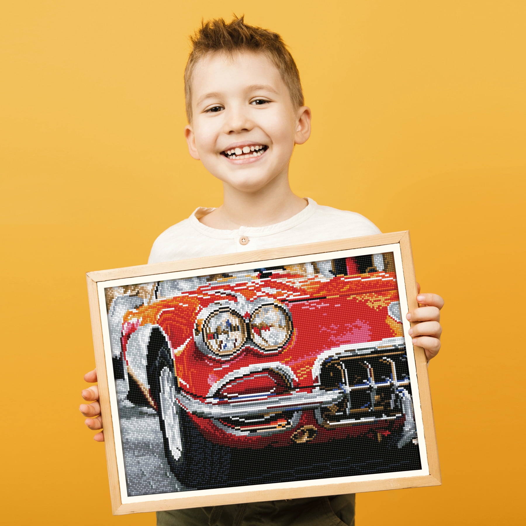 Diamond Dotz Red Sports Car  Diamond Painting Kits for Adults - Diamond Art Kits a Relaxing Creative Craft Kit with Dotz Gems  16.9"x12.2"