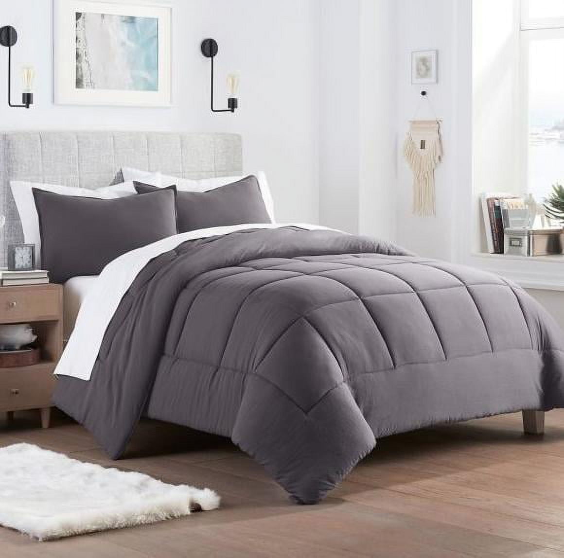 Ugg Devon 3-piece Reversible Comforter Set - Grey - Size: King